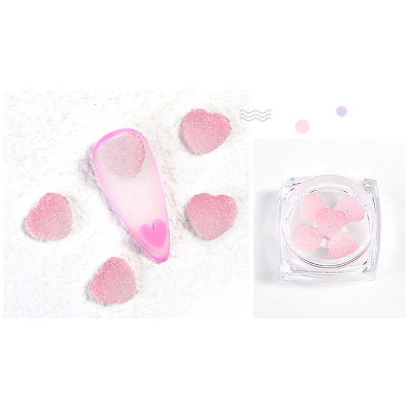 Siy 5pcs Stiker Kuku 3d Warna Permen Gradasi Bahan Resin Untuk Dekorasi Nail Art Charms