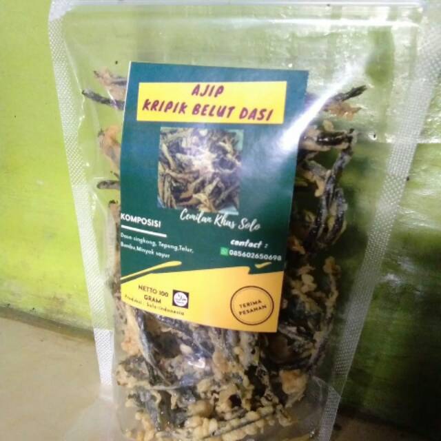 

Keripik belut dasi ( daun singkong)