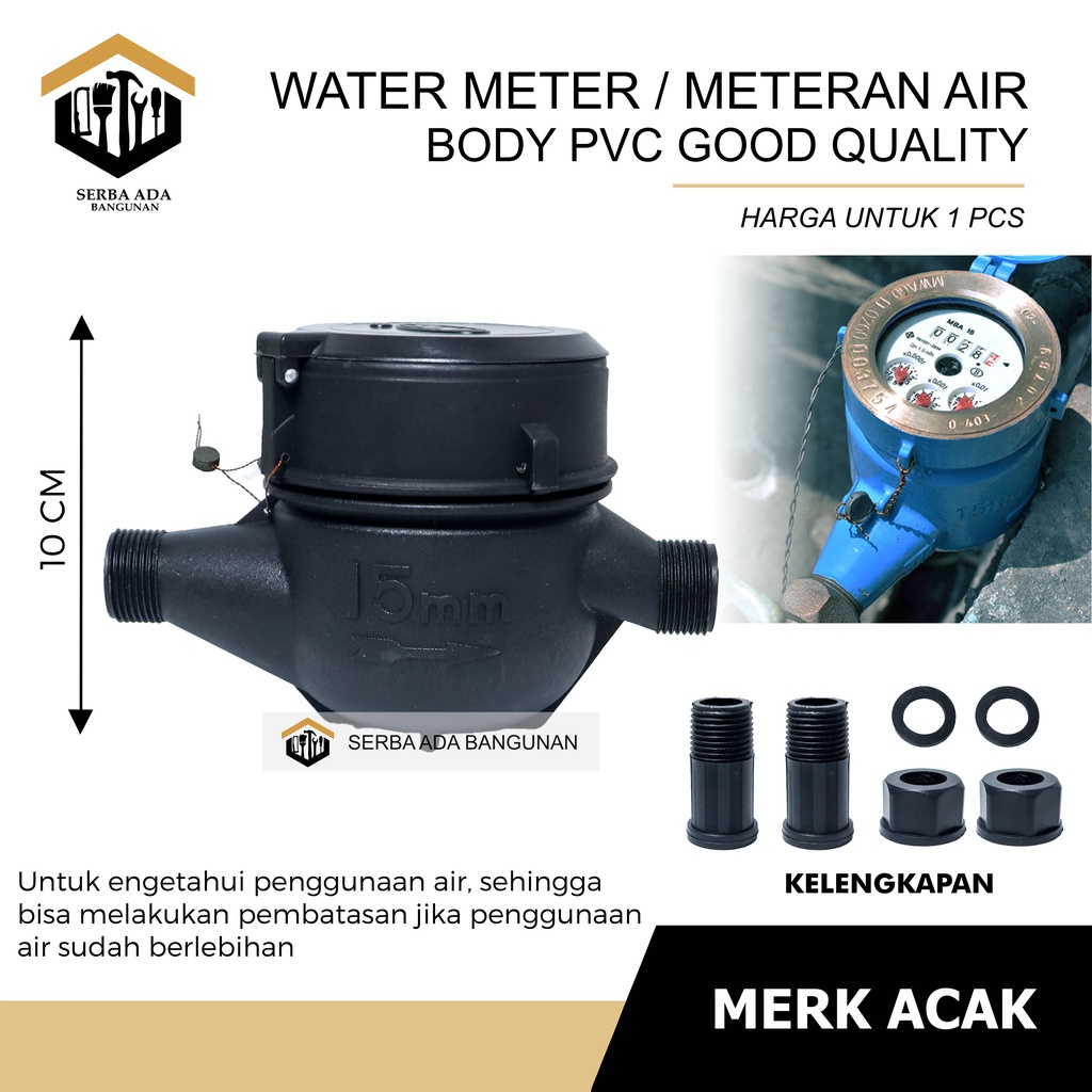 Meteran Air Besi SNI AMNB / Meteran Air PAM Body Besi SNI AMNB