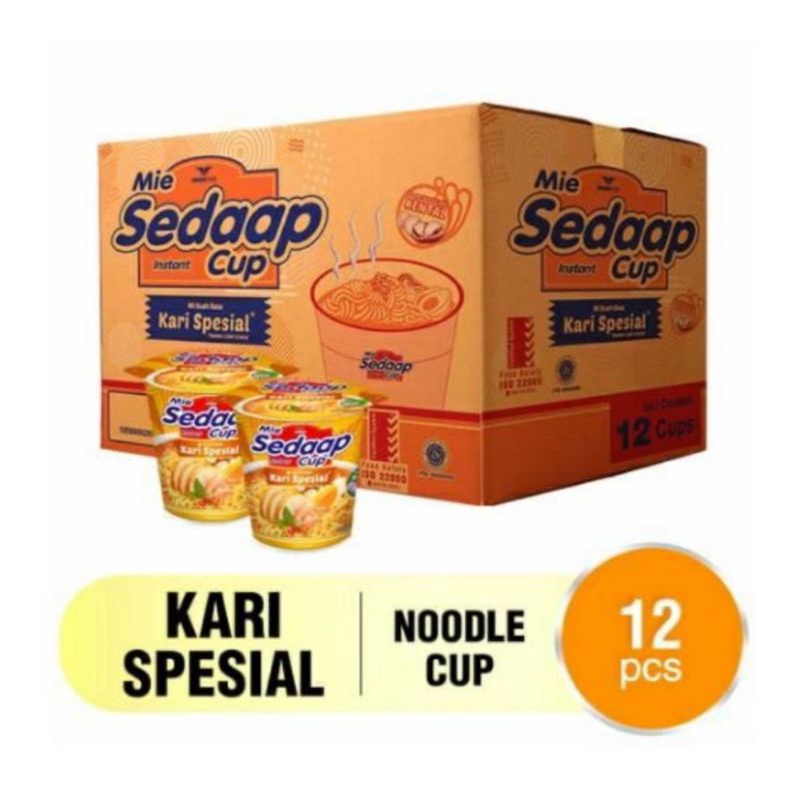 

1 DUS/12 PCS MIE SEDAP CUP KARI SPESIAL/BASO SPESIAL