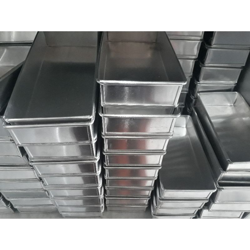 Cetakan Kue Brownis / Loyang Kue Kotak Persegi Panjang / Loyang Kue Aluminium Tinggi 4cm