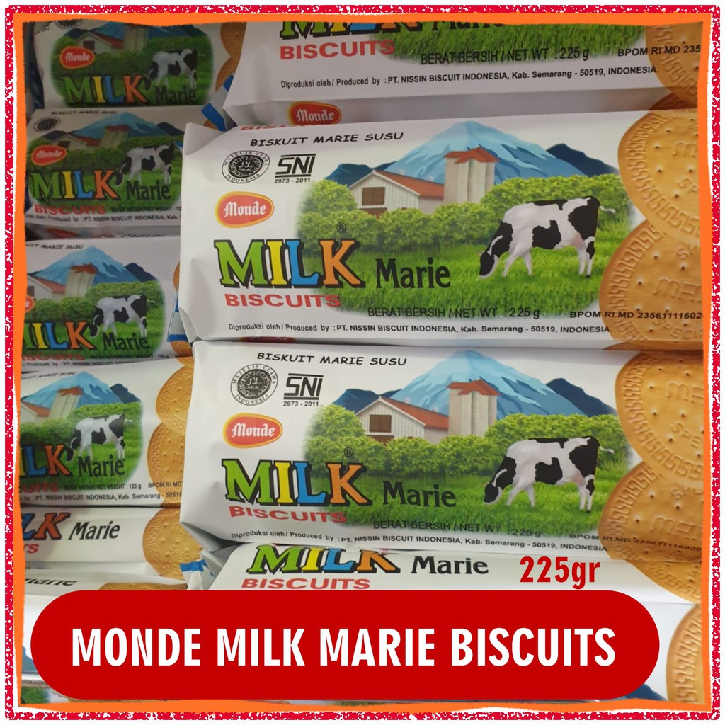 

Monde Milk Marie Roti Kue Biscuit Biskuit Mari Susu 225gr