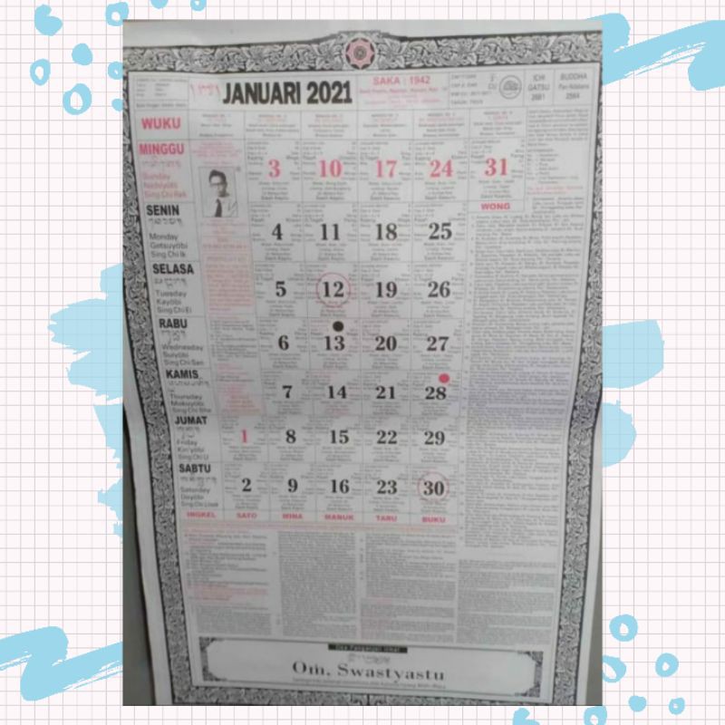 Jual Kalender Bali 2021 Bangbang Gde Rawi (Premium Quality) | Shopee