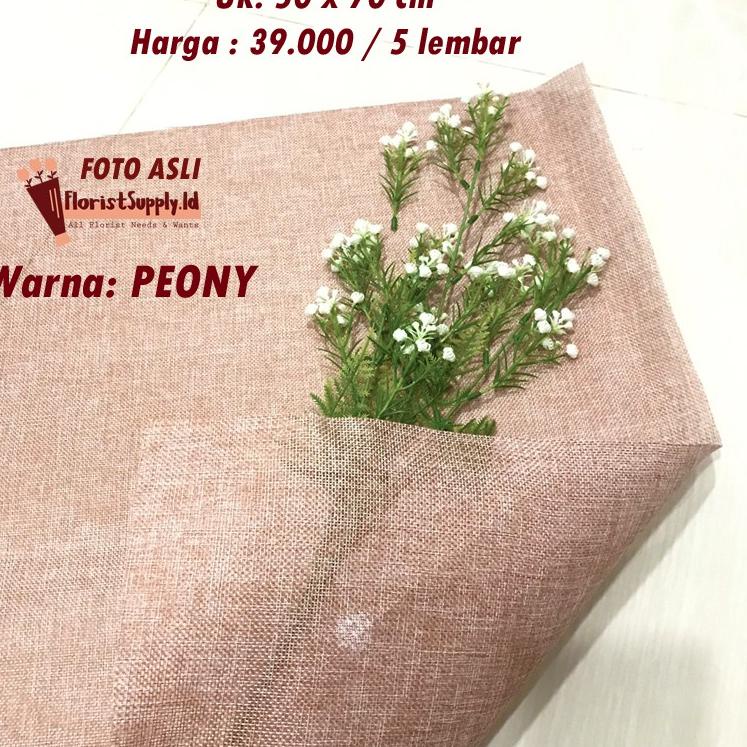 

[5 lembar ] Linen Kain Jute Flower Wrap / kain goni / kertas bunga - FWP