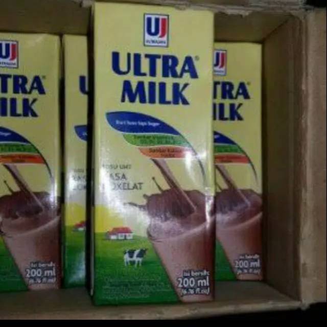 

Ultra milk 200 per dus isi 24 (coklat)