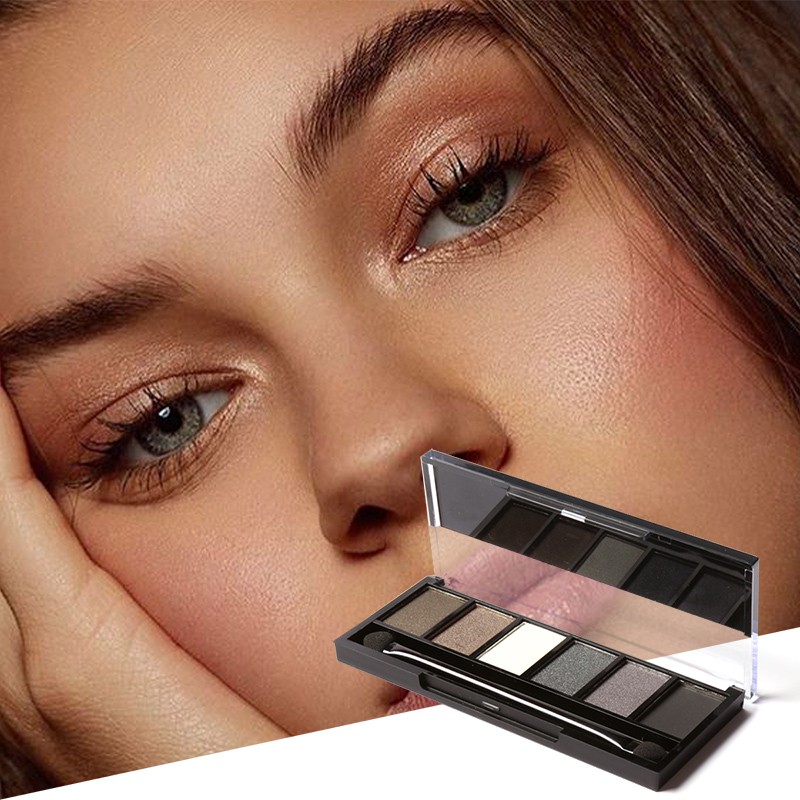 FOCALLURE 6 Colors Glamorous Smokey Eyeshadow Palette