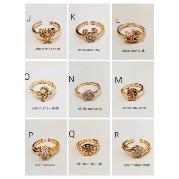 Dmk069. Cincin anak anak xuping lapis emas