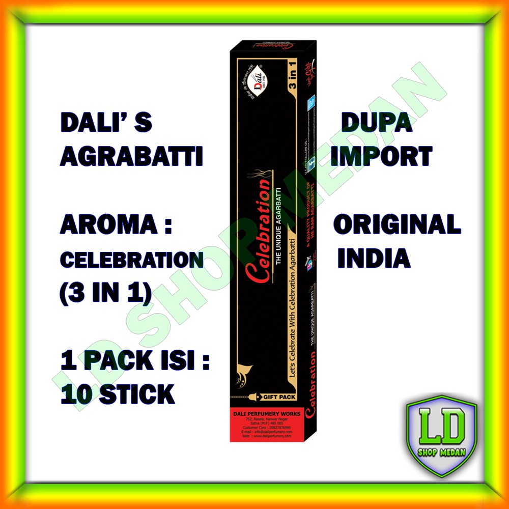 Pengharum Ruangan Bentuk Dupa / Hio Aromaterapi Original Import India Dali Argabatti Incense Sticks