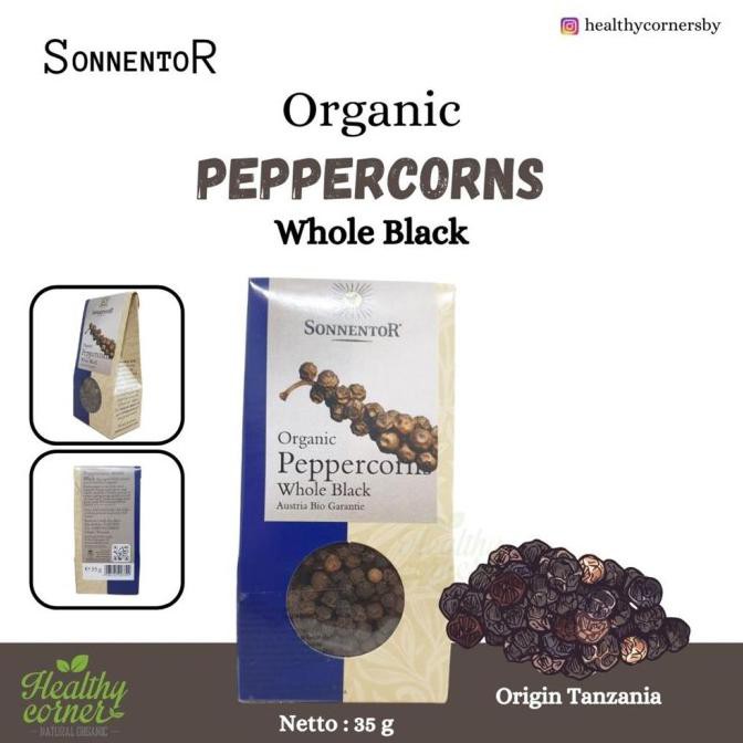 

Organic Peppercorn Whole Black Pepper 35 g Sonnentor Lada Hitam