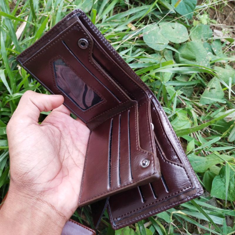 Dompet kulit pria Model Tegak 3D Dompet kulit Asli Premium L 002 Dompet Pria Kulit Asli