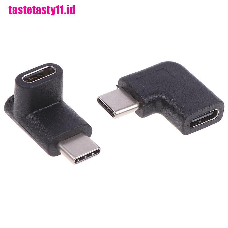 Konverter Sudut Kanan 90 Derajat USB 3.1 Tipe C Male Ke Female USB-C