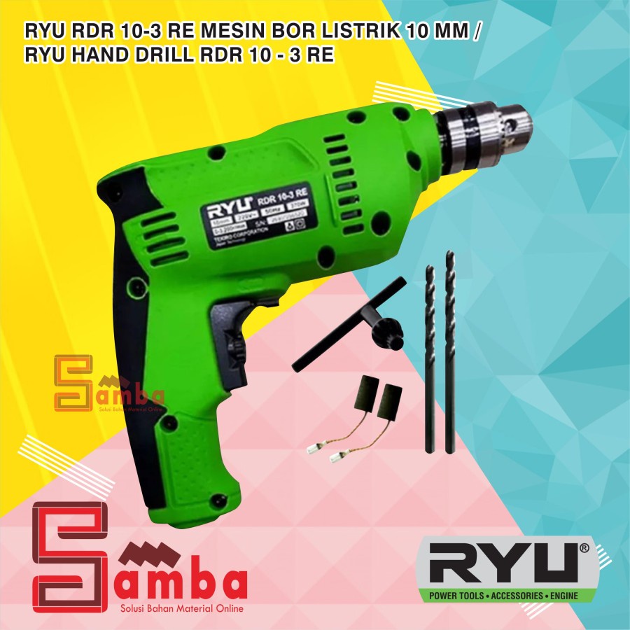 MESIN BOR RYU RDR 10-3 / MESIN BOR TANGAN RYU 10MM