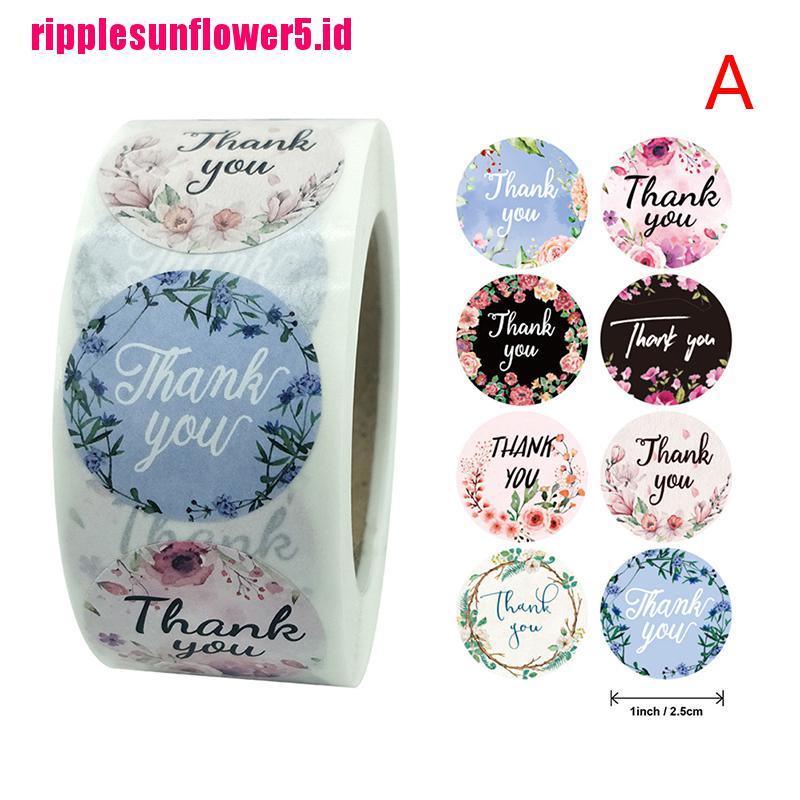 # Kaos T-Shirt Wanita Lengan Pendek Motif Print #500pcs / roll Stiker Label Segel Thank You Untuk Stationery