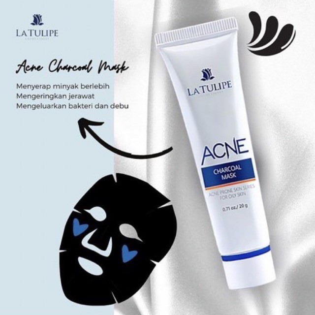 la tulipe acne cahrcoal mask / masker jerawat