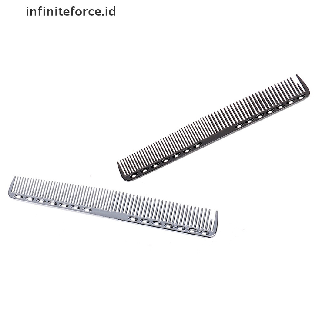 1pc Sisir Rambut Profesional Bahan Stainless Steel Anti Statis