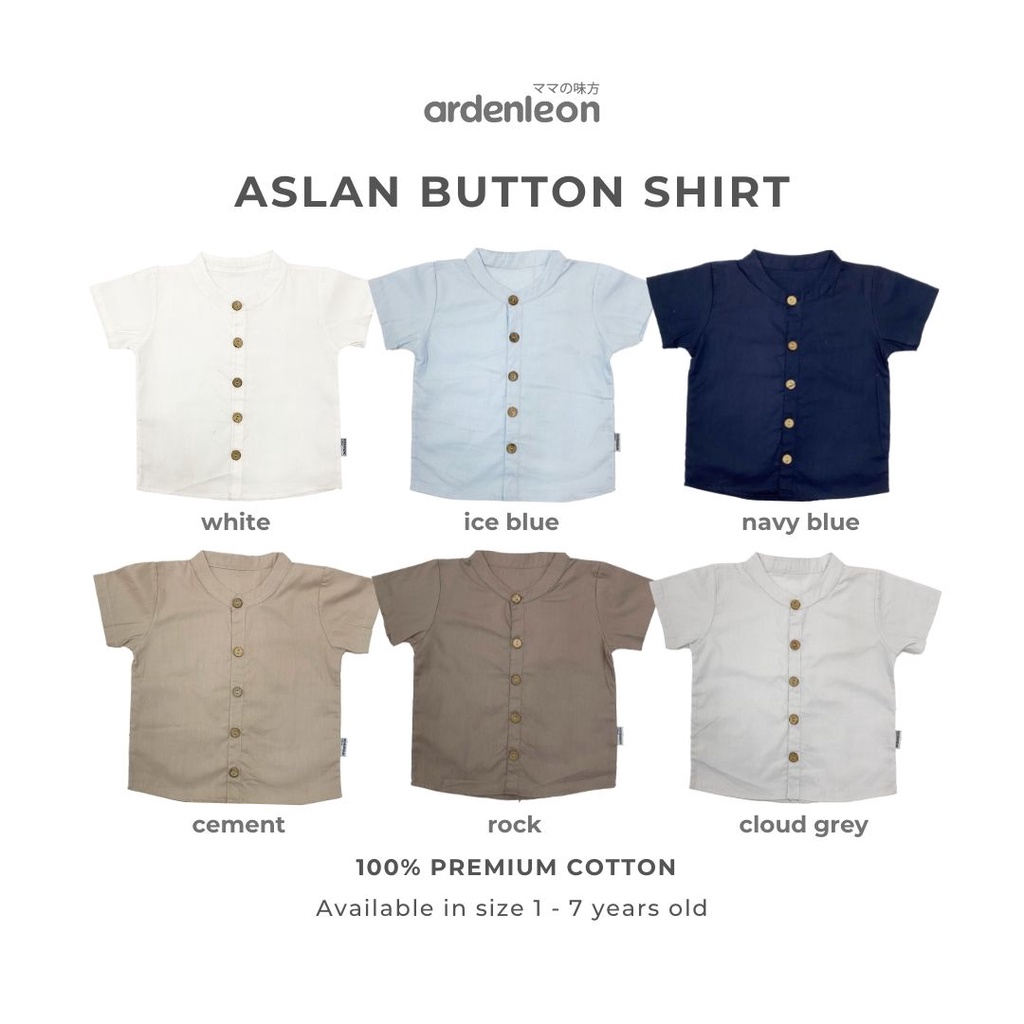 Ardenleon Boys Aslan Button Shirt Atasan Anak