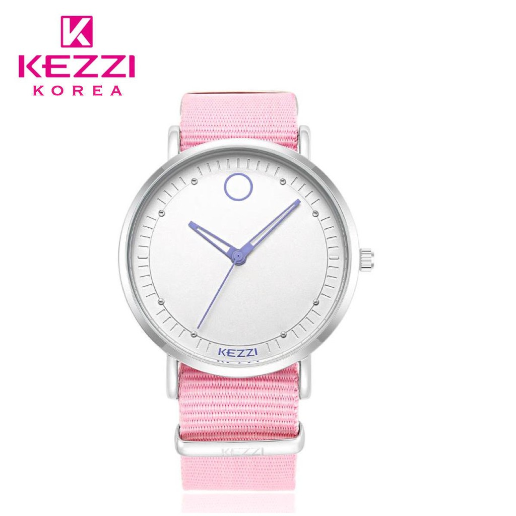 Kezzi Korea 1524B - Jam Tangan Fashion Wanita dan Pria - Pink - Model Analog