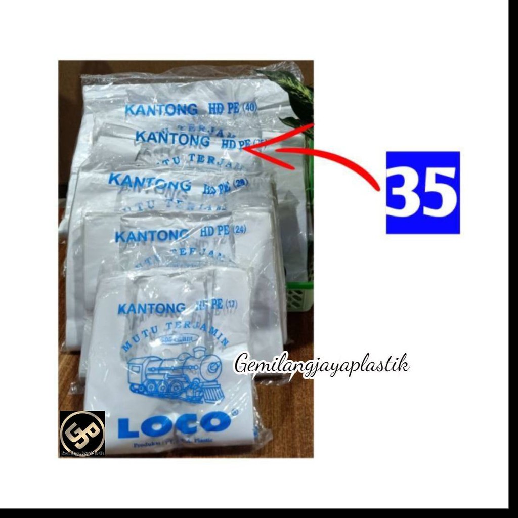 KANTONG PLASTIK KRESEK LOCO PUTIH SUSU TEBAL 500 Gram