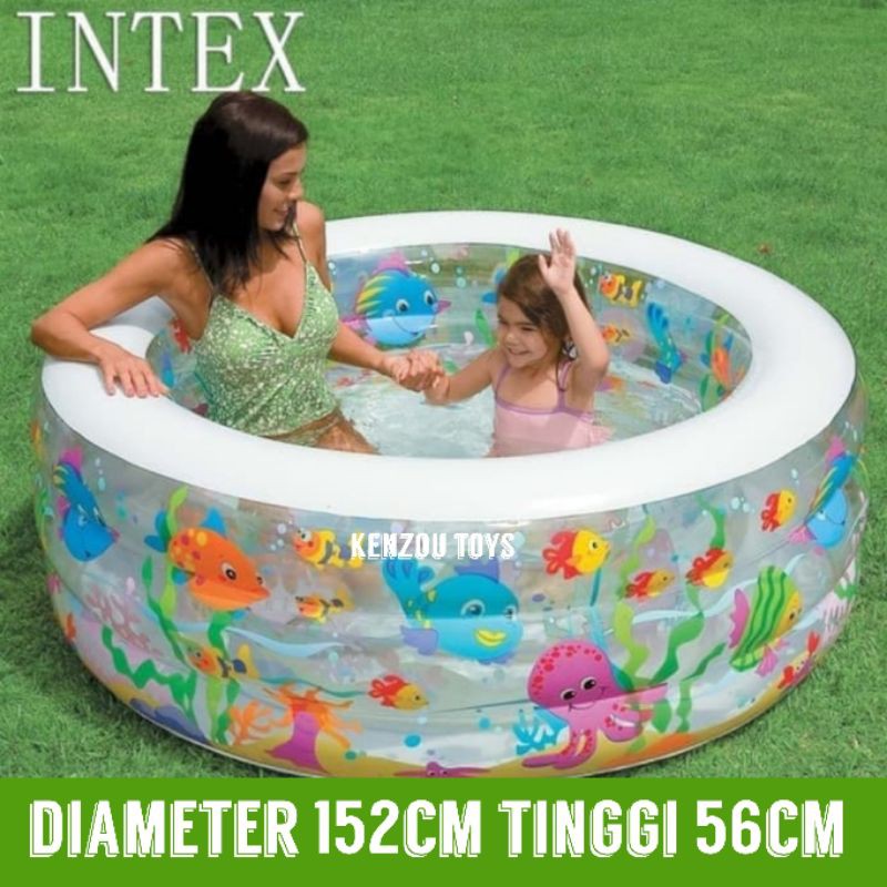 Kolam Renang Anak Aquarium Swimming Pool 1.52mx56cm - INTEX #58480