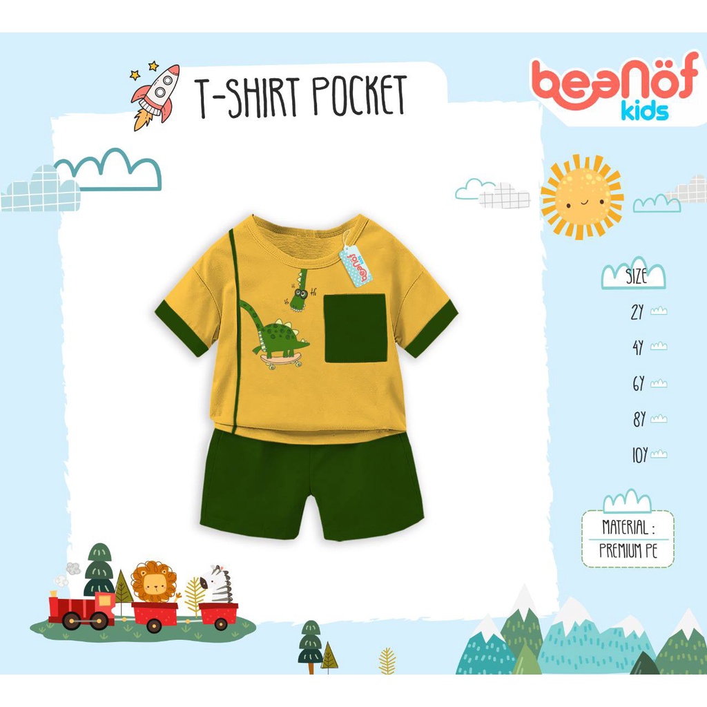 Setelan anak Tshirt Pocket By Beanof