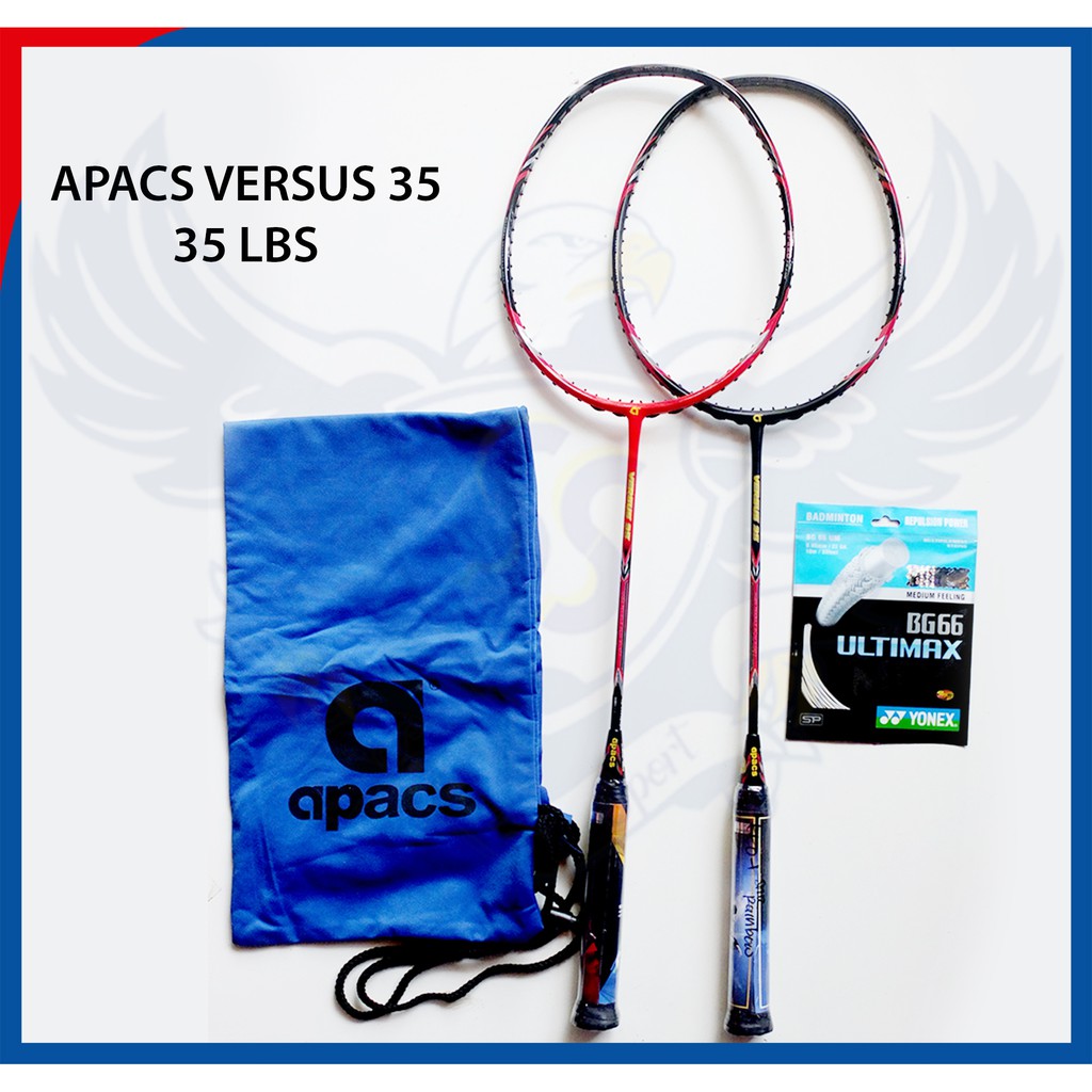 Raket Badminton Apacs Versus 35 Original Full Senar Terpasang