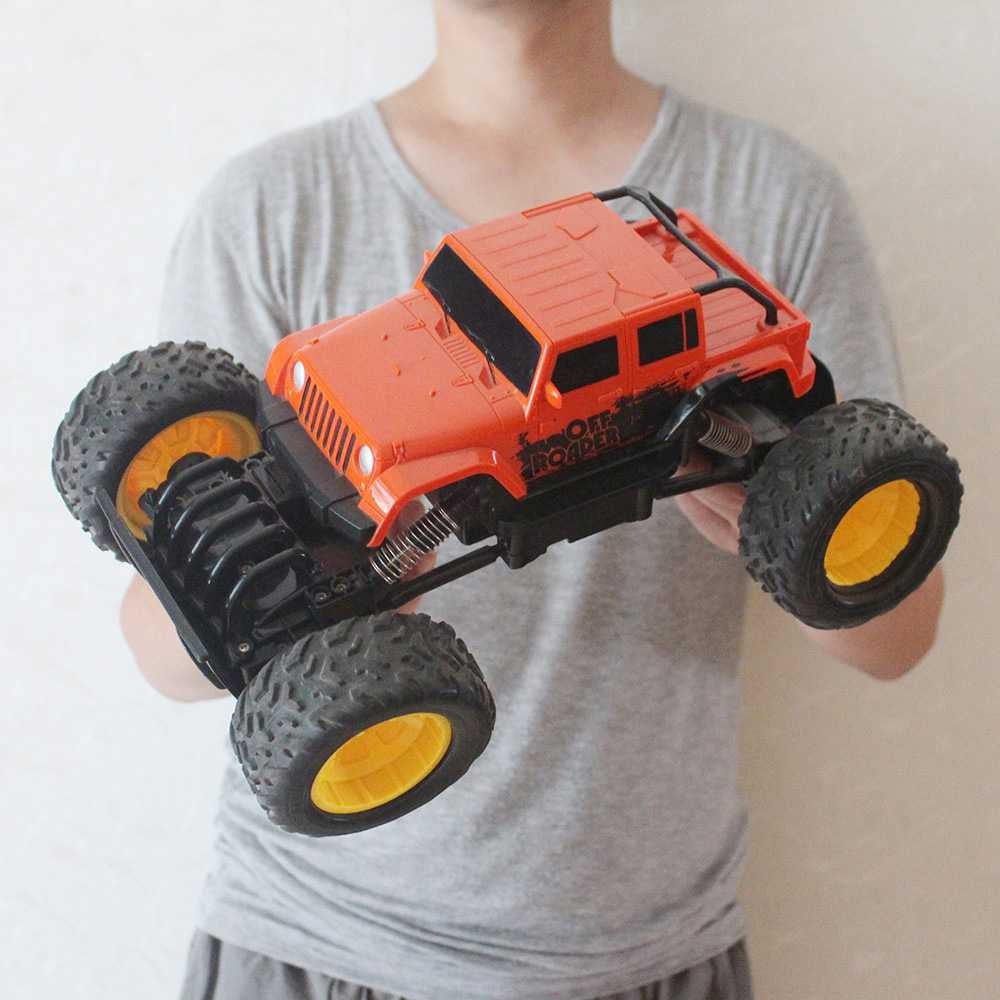 (4WD) Mobil remote control rock crawler off-road (MERAH)