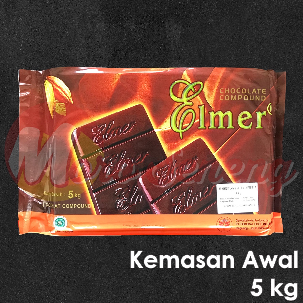 Dark Chocolate Compound / Coklat Blok Elmer (Repack) 1 kg