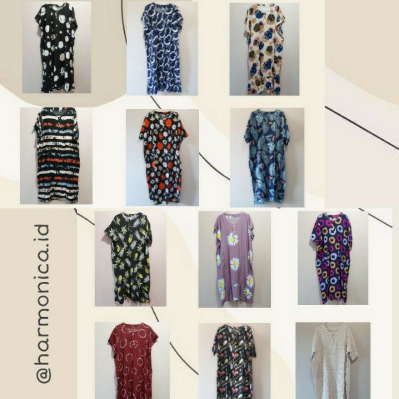 NEW - Daster Jumbo LD 130cm lengan pendek daster super jumbo