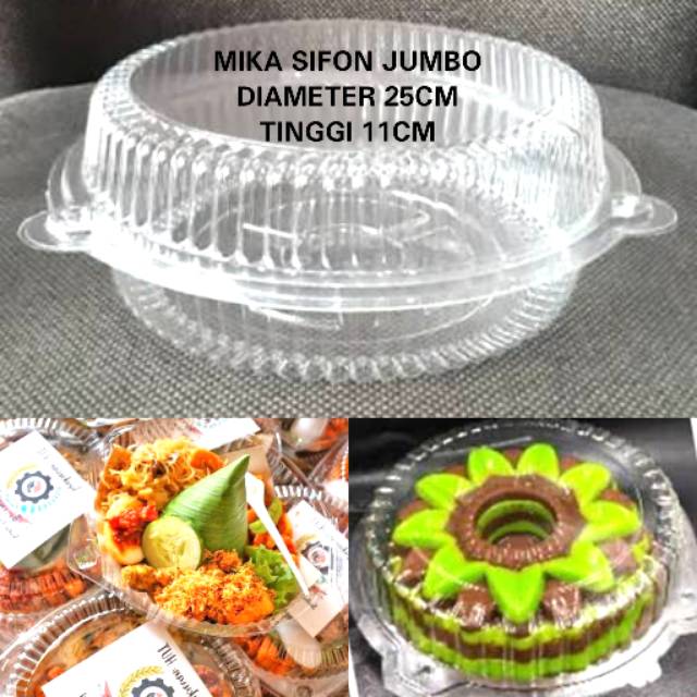 MIKA SIFON 25CM (ISI 20pcs) / MIKA SIFON JUMBO / MIKA BOLU BULAT/ TRAY KUE SIFON / TRAY MIKA NASI