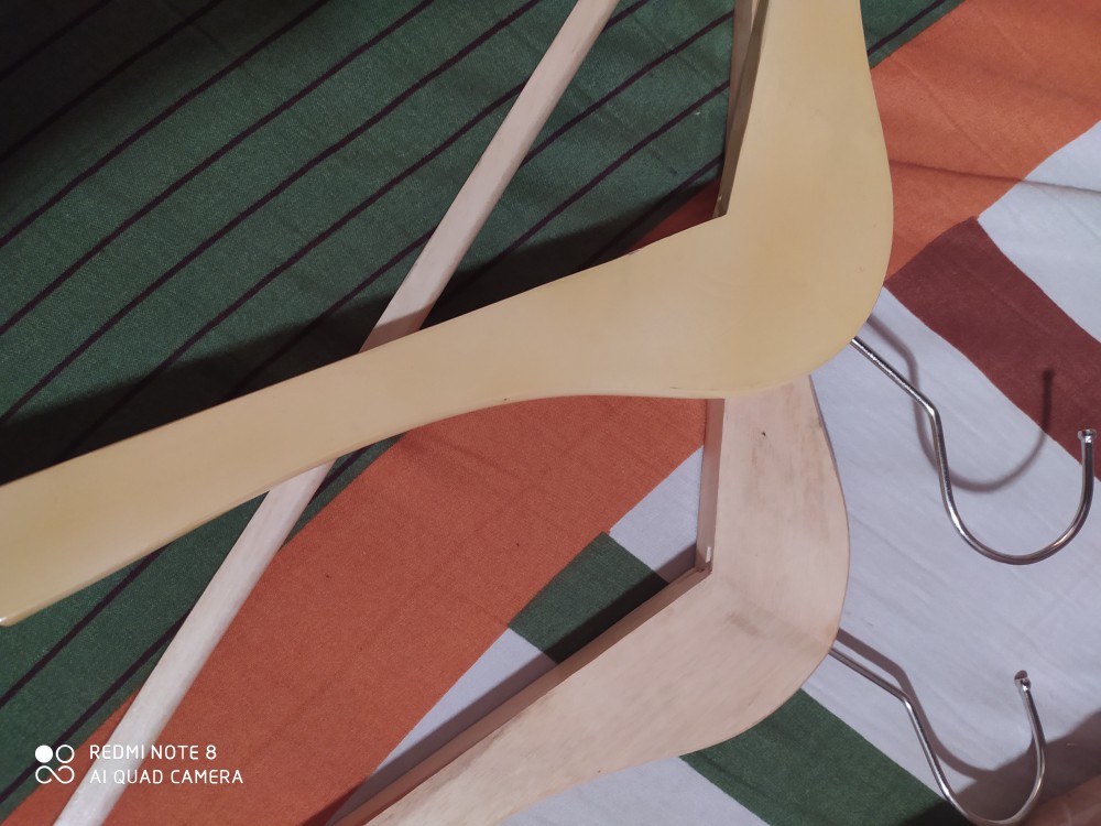 Hanger Kayu Palang Dewasa (wood) Warna Natural Gantungan Baju