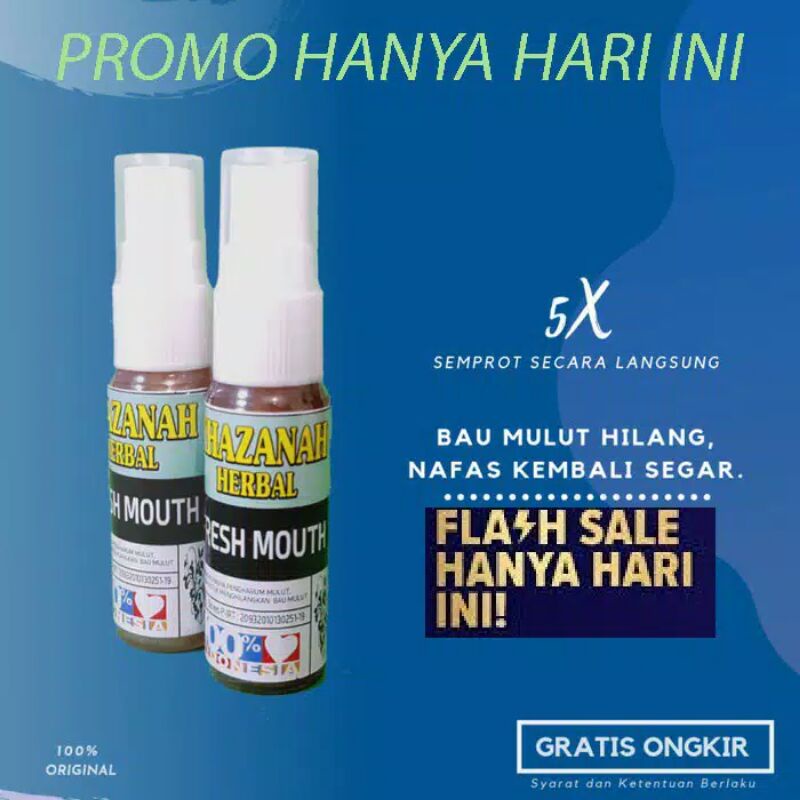 Khazanah herbal Fresh Mouth penghilang bau mulut herbal alami Freshmouth Original