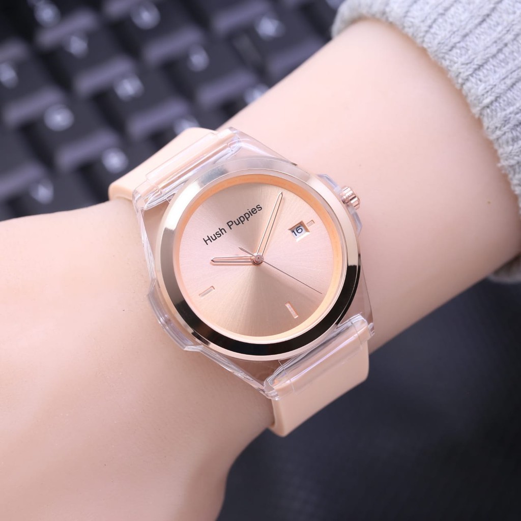 Grosiran Jam Tangan Wanita HP 359023 Analog Tali Rubber Tanggal Aktif Free Baterai (COD)