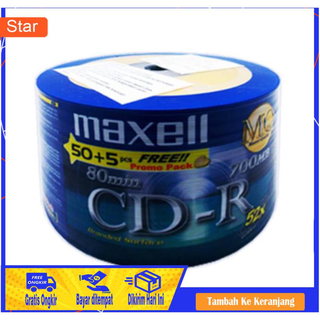 BAYAR DITEMPAT - CD-R DVD-R BLANK DISK KOSONG 700MB 4,7GB 120MENIT XL5059