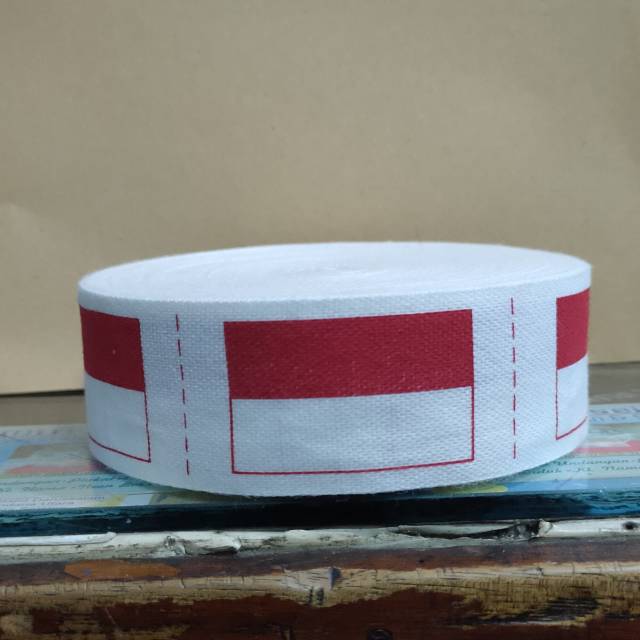 

Label Pita Katun 4 cm bendera Indonesia