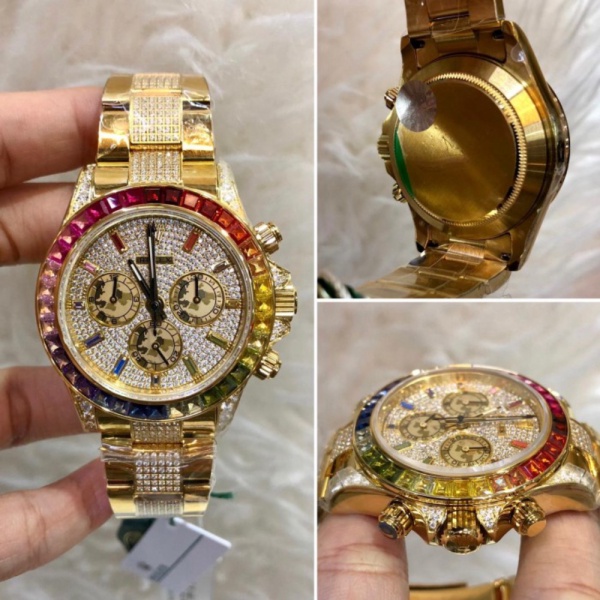 Rolex Daytona Rainbow Gold JH Diamond Swiss Clone 1:1