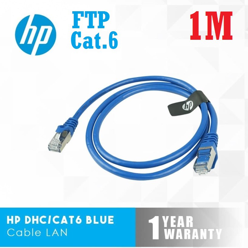 HP Cable LAN DHC-CAT6 FTP Blue RJ45 1 Meter Kabel Lan 1M