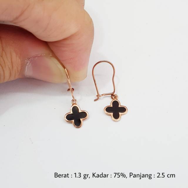 Anting Kawatan Rose Gold Emas Kadar 75% (17K) - BM1