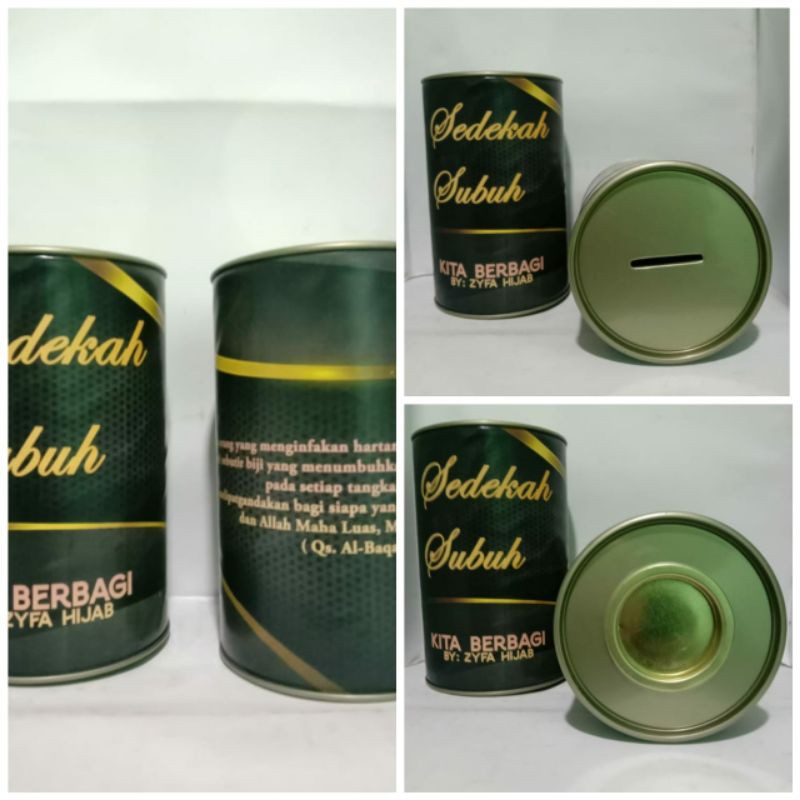 Sedekah subuh Celengan custom design | Size S | buka tutup