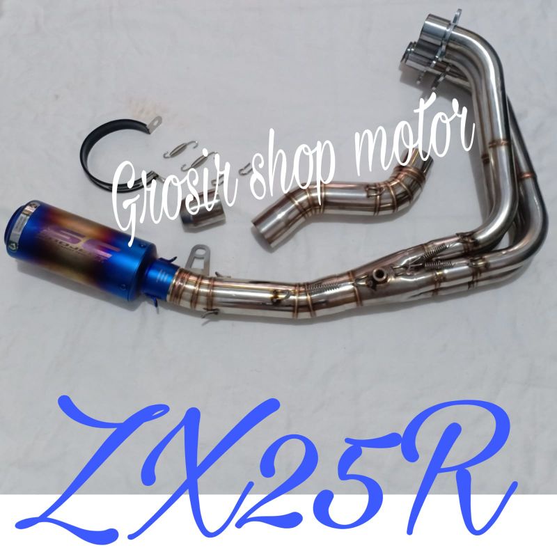 Knalpot racing sc project pelangi zx25r zx 25r / knalpot racing full system Zx25r zx 25r