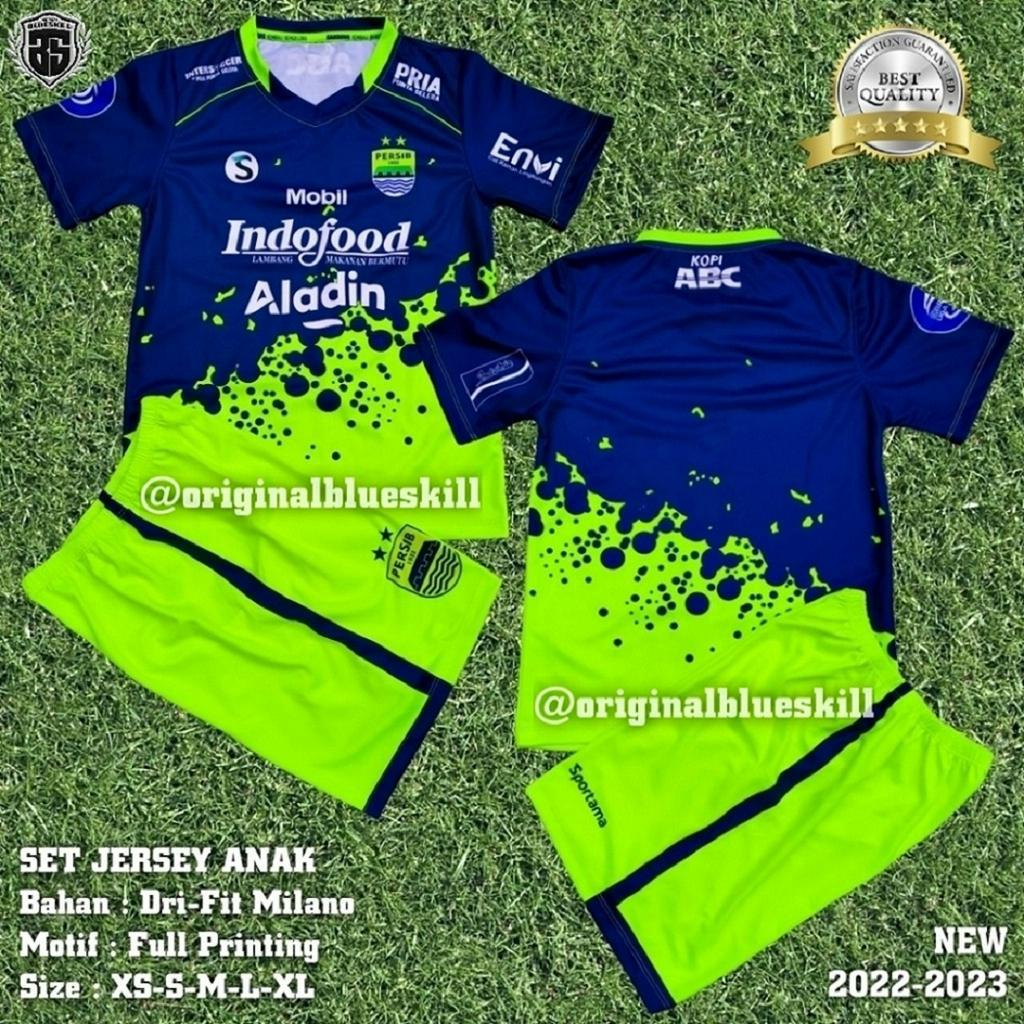 Setelan persib anak / setelan jersey persib away putih / pakaian olahraga anak persib / setelan anak jersey persib putih terbaru