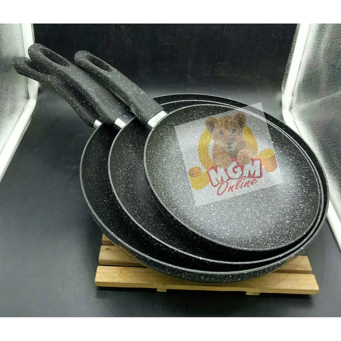 Granite Fry pan set3 ukuran (20&amp;24&amp;28cm) teflon ANTI LENGKET 2641