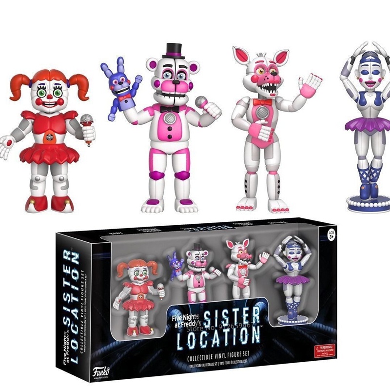 Mainan Action Figure Funko fnaf Five Nights at Freddy 's Nightmare Freddy Chica Bonnie Untuk Koleksi