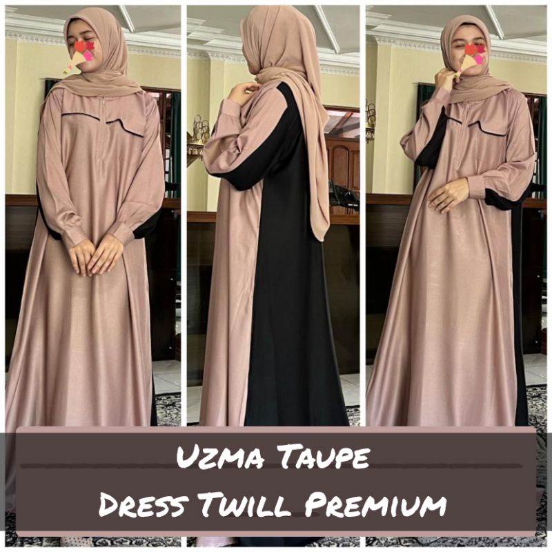 NONI Dress || Gamis Kombinasi || Gamis Twill Premium || Gamis big size || PB 140 cm