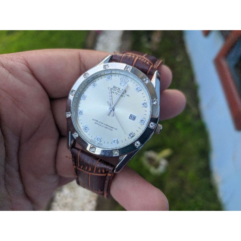 JAM TANGAN ROLEX STRAP KULIT