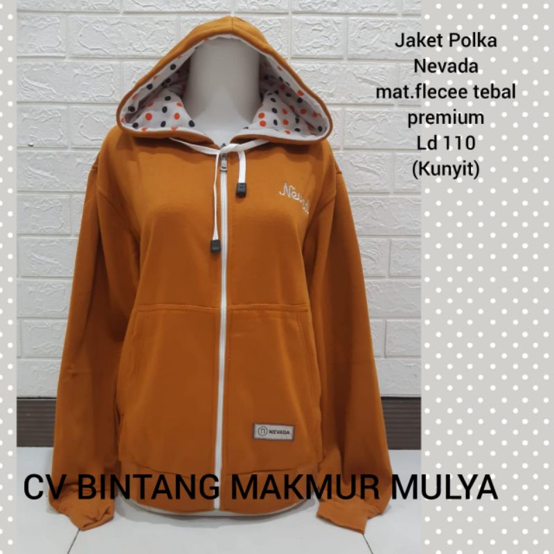 Jaket Wanita Nevada Rip Hoodie Wanita Polka