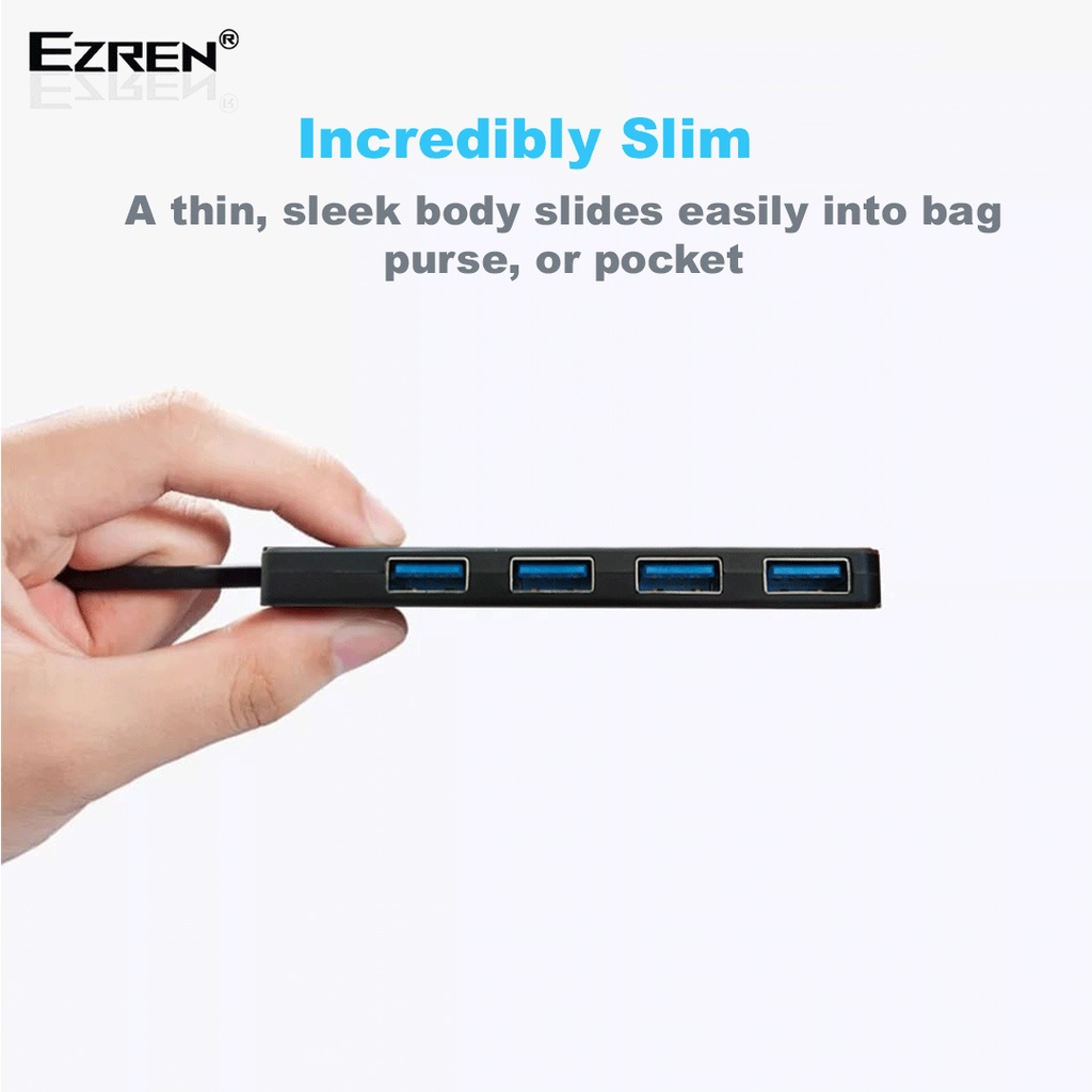 Ezren Usb HUB 5 Port Usb 3.0 High Speed Power Adapter OTG Cable 60cm