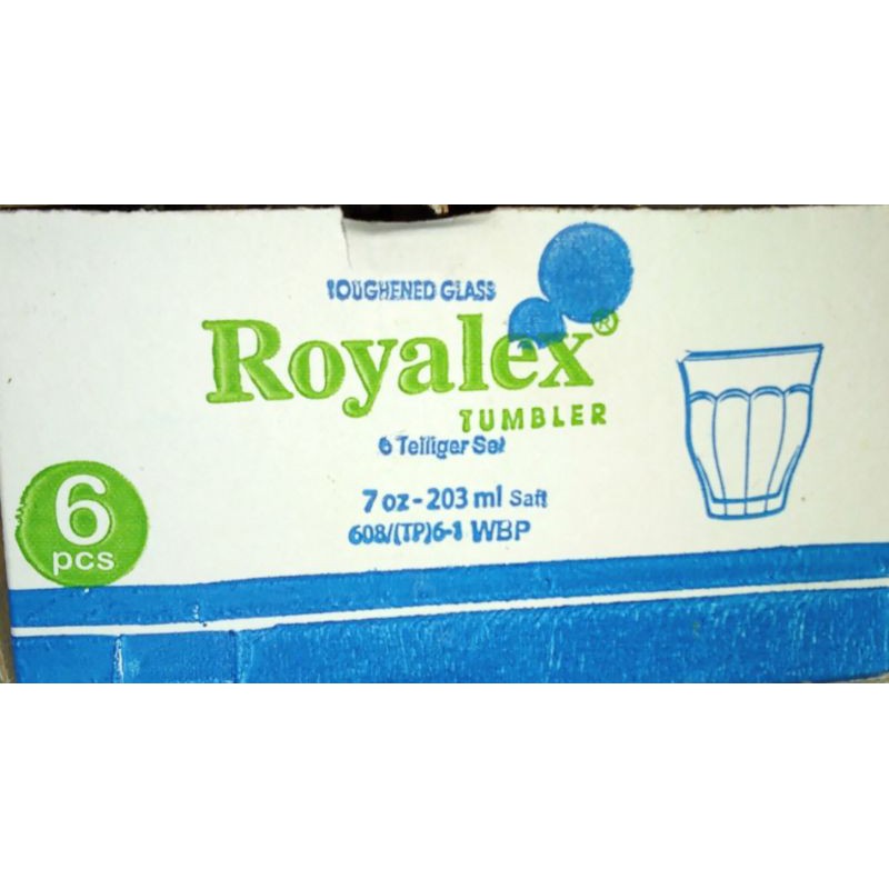 Gelas Kopi Royalex Kaca Gelas Minum 608 Tumbler Glass Royalek