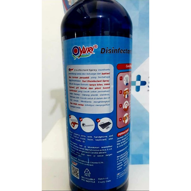 Yuri Disinfectant Spray 500ml - Desinfektan Yuri