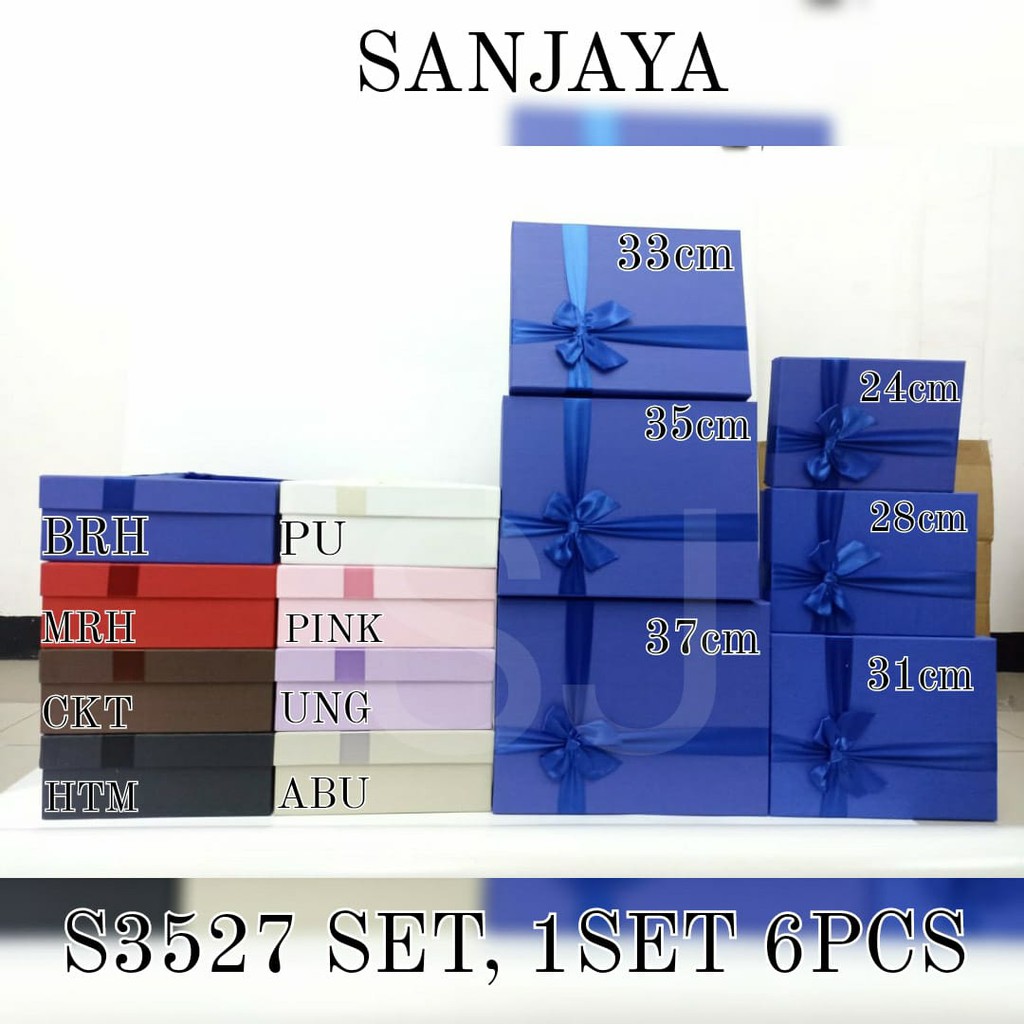 Box Kado / Kotak hampers / Bloom Box / Hard Box / Gift Box / Kotak Hadiah / S3527 Set6