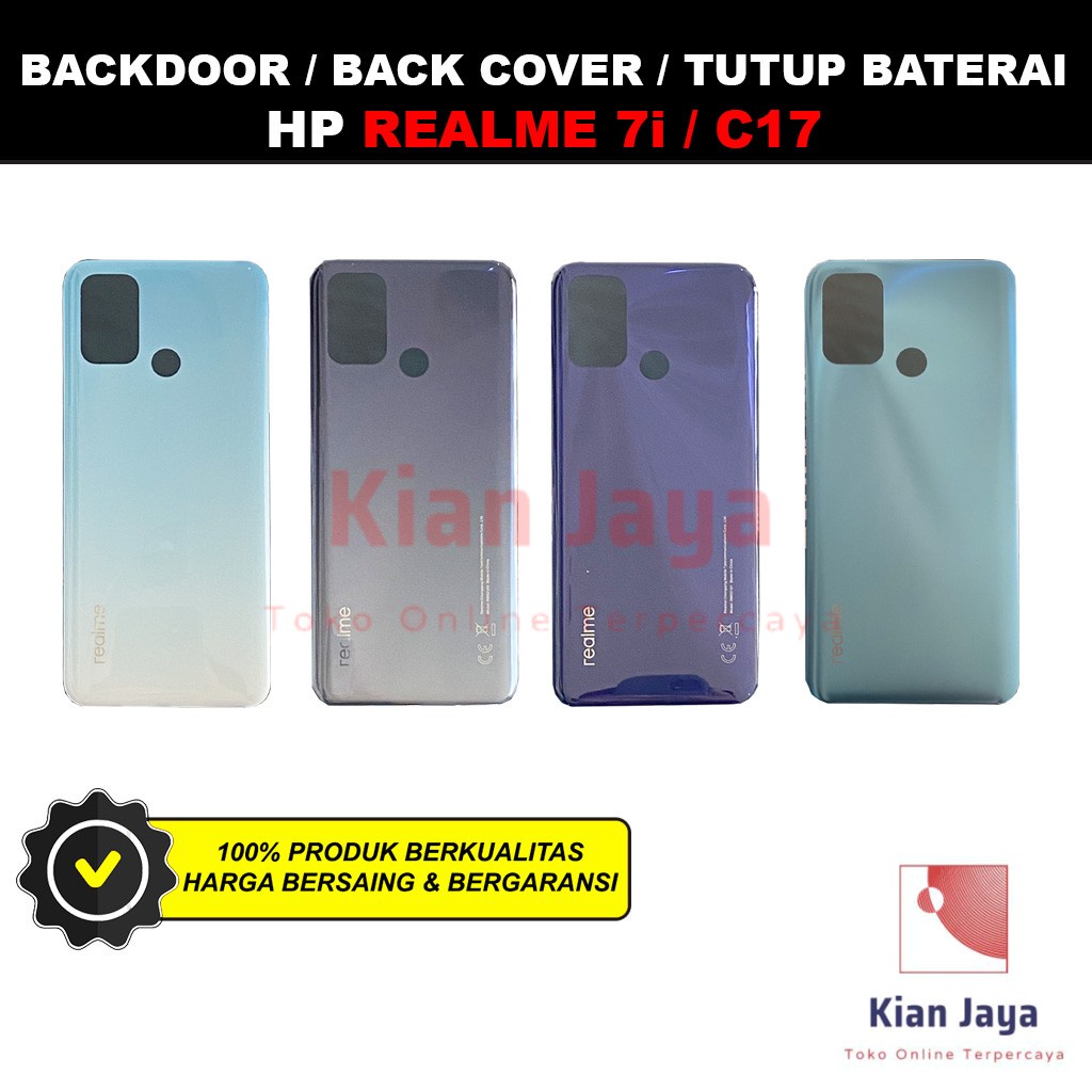 Backdoor Realme 7i / C17 Back Cover Tutup Belakang Baterai Cassing Casing Backcase Original